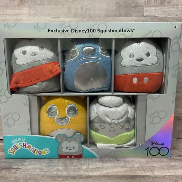 Disney 100~Squishmallow Limited Edition 5pk Collectors Set~*Sealed NIB* - Picture 2 of 5